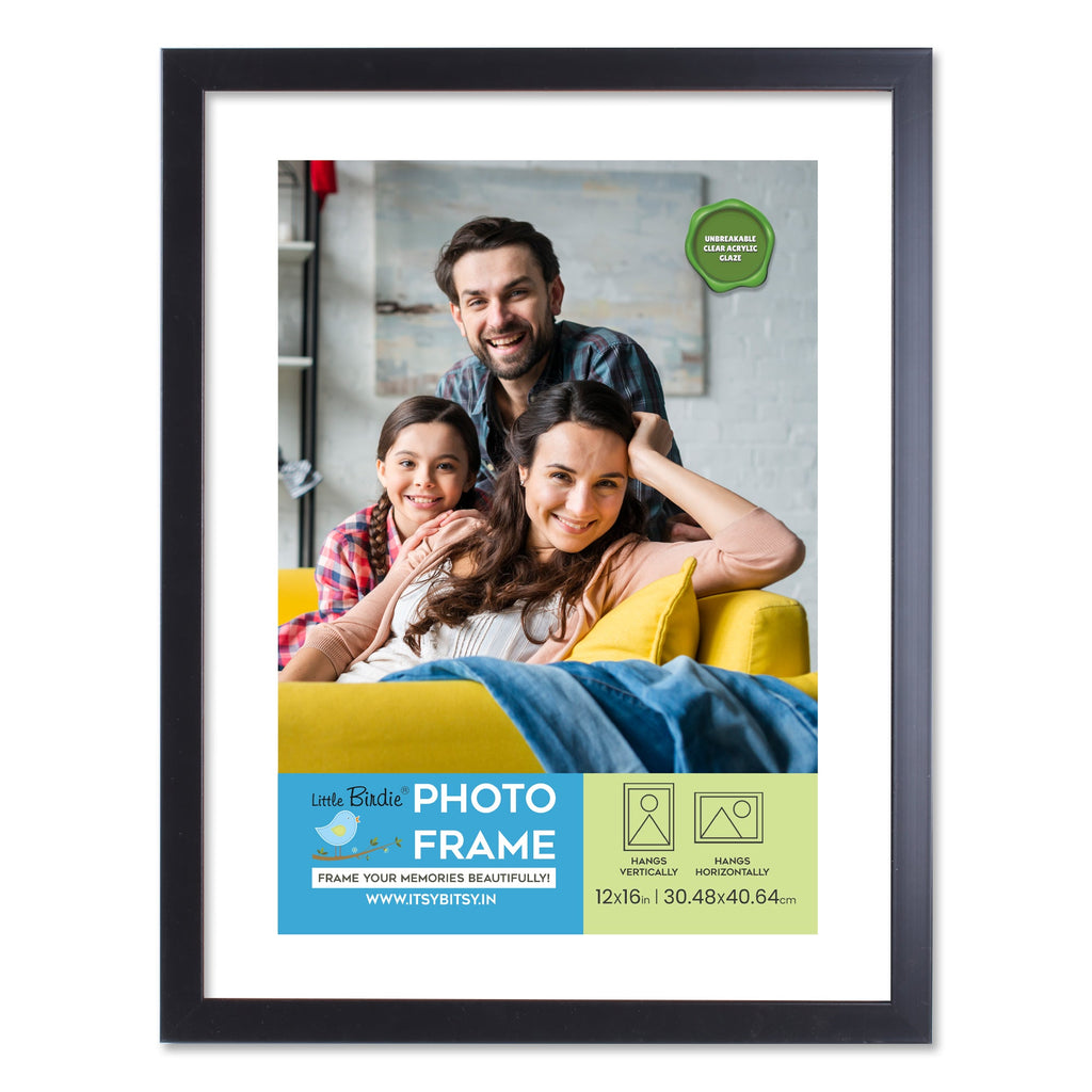 Wall Photo Frame Narrow Black 12 X 16Inch 1Pc