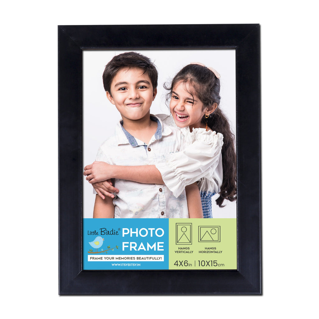 Table Top Photo Frame Narrow Black 4 X 6Inch 1Pc Sw Lb