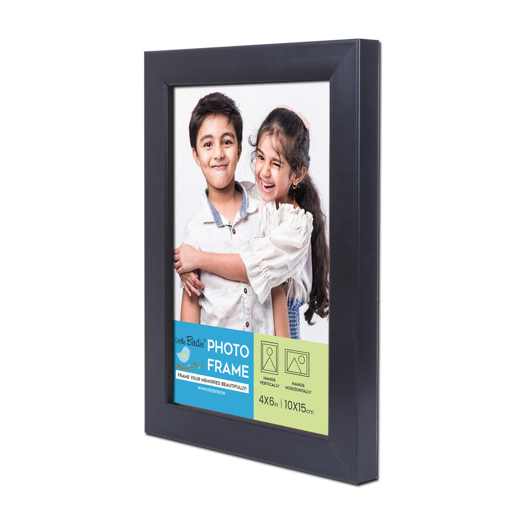 Table Top Photo Frame Narrow Black 4 X 6Inch 1Pc Sw Lb