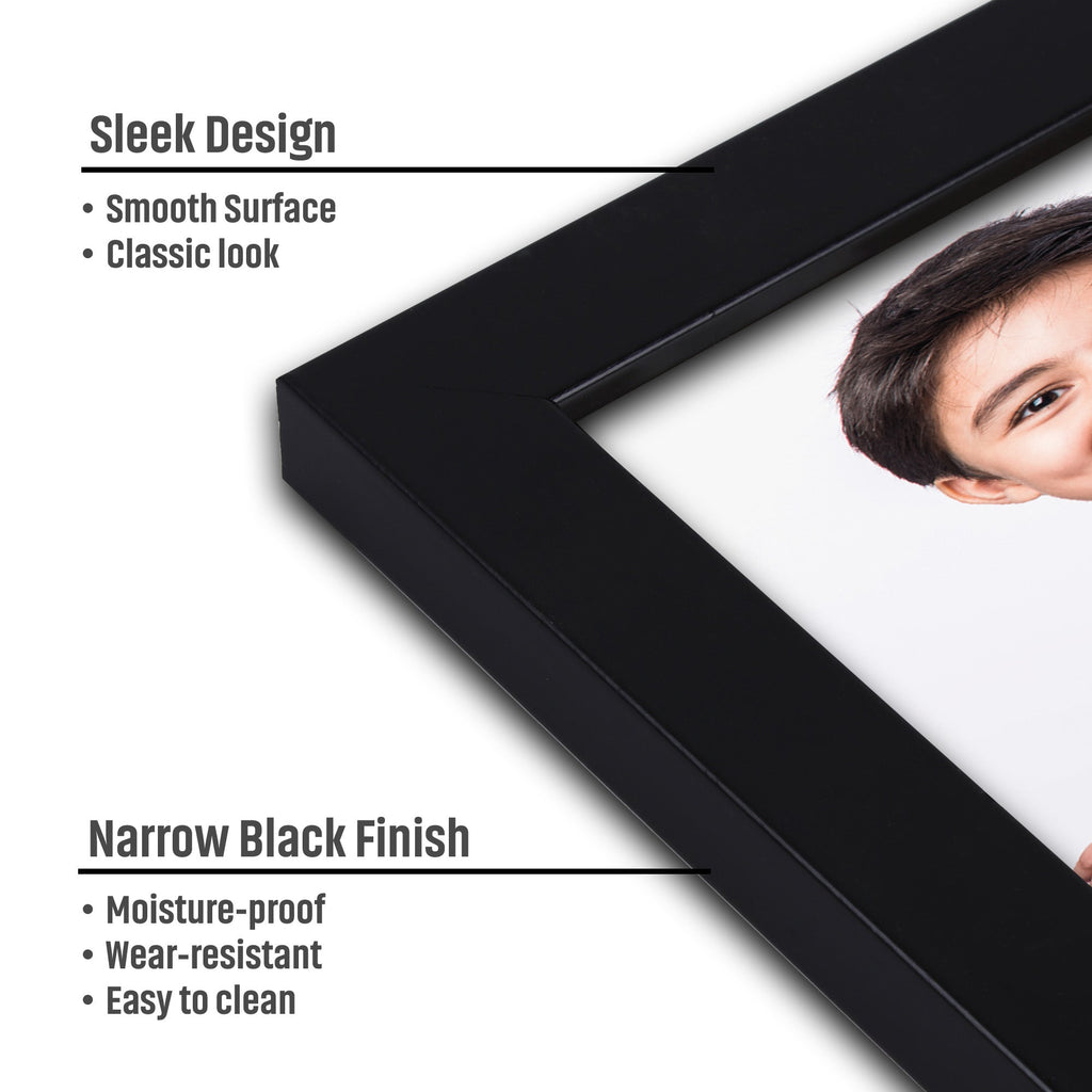 Table Top Photo Frame Narrow Black 4 X 6Inch 1Pc Sw Lb