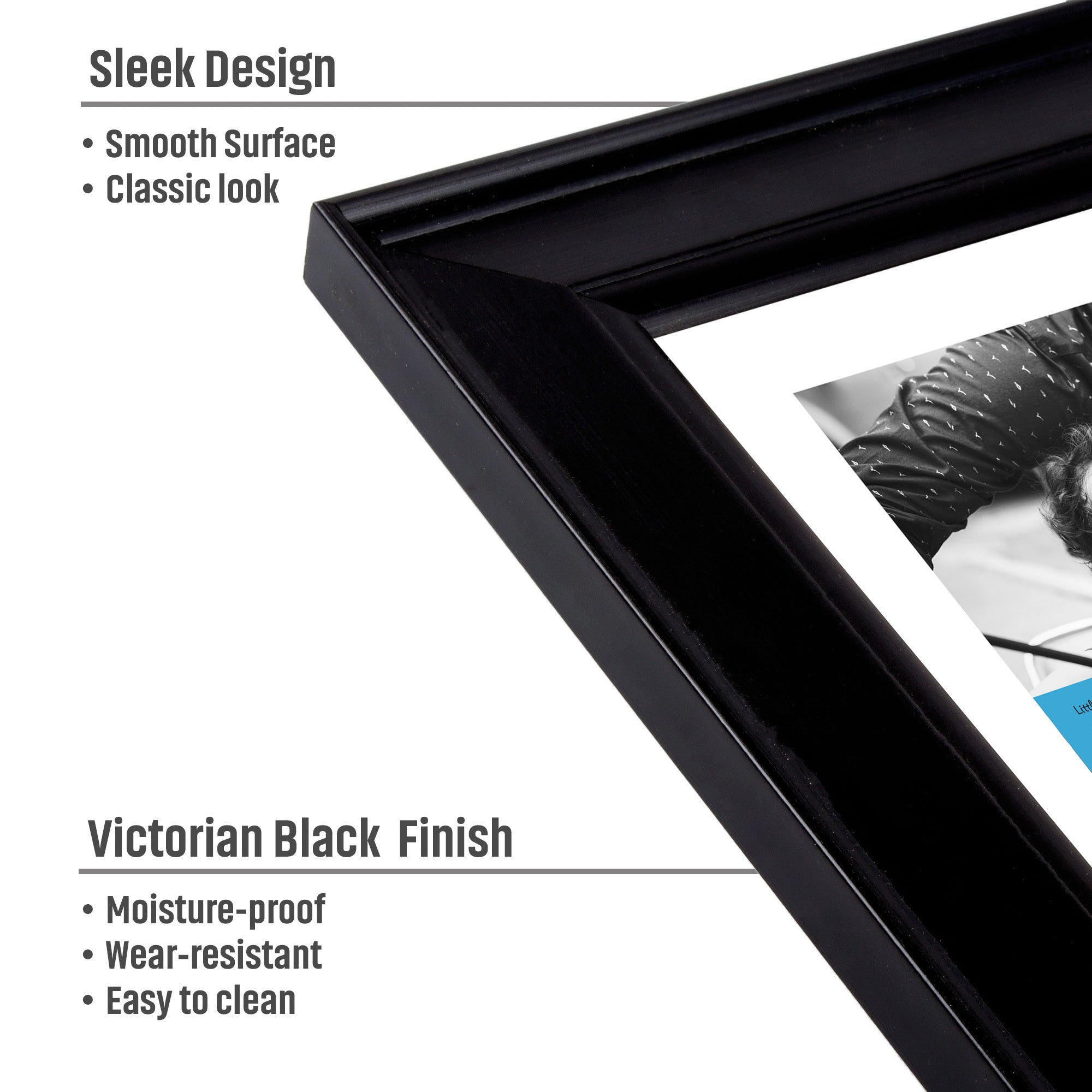 Wall Photo Frame Victorian Black 8 X 10Inch 1Pc Sw Lb