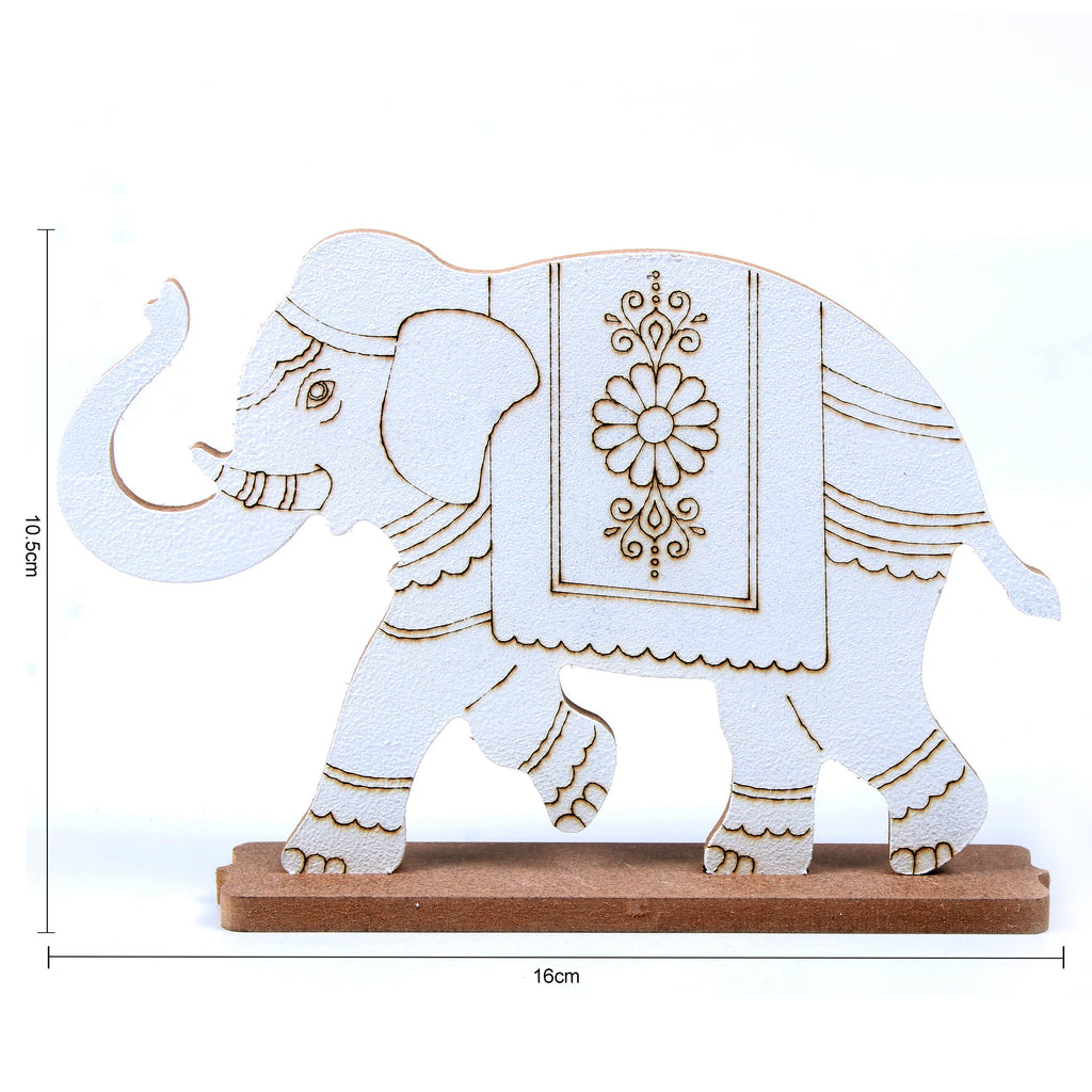 MDF Pre Marked Elephant Elegance With Stand 4 X 6Inch 1Pc Lb