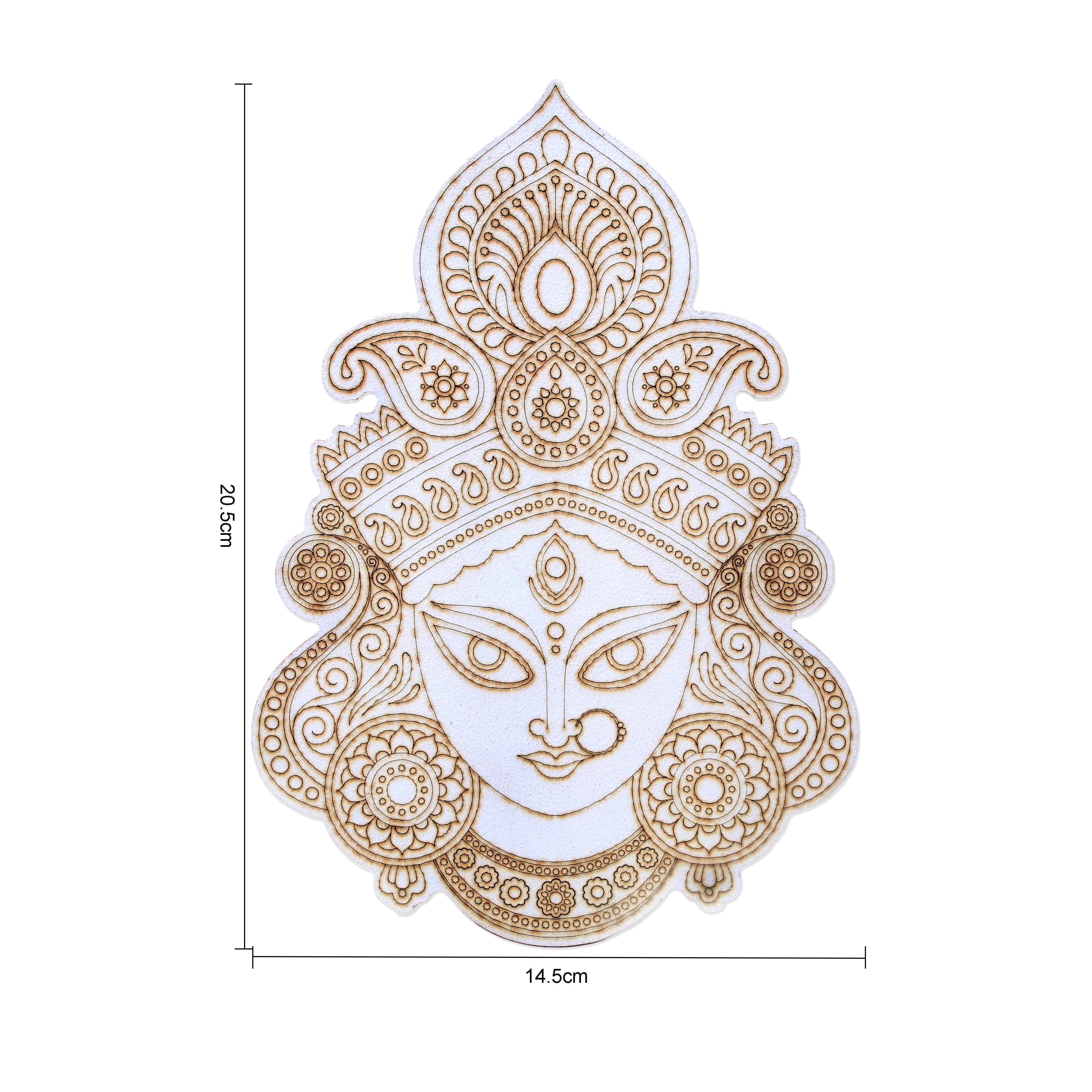 MDF Pre Marked Maa Durga with Hanging Sawtooth 8 X 5.5inch 1pc