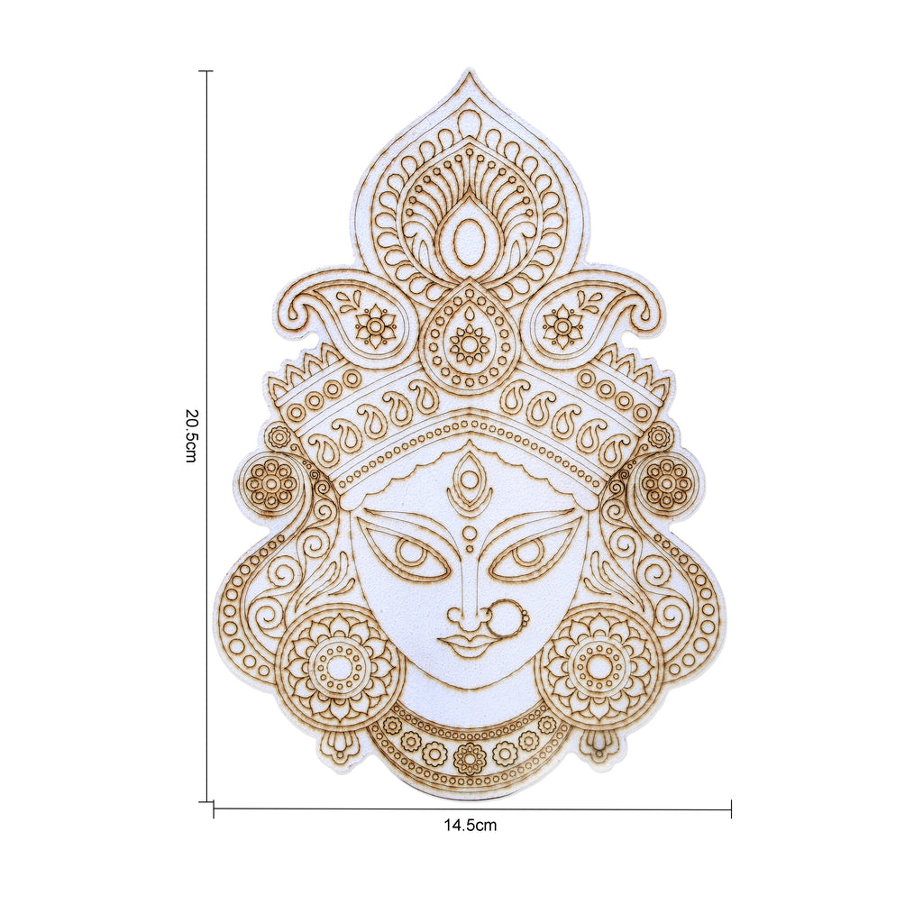 MDF Pre Marked Maa Durga with Hanging Sawtooth 8 X 5.5inch 1pc