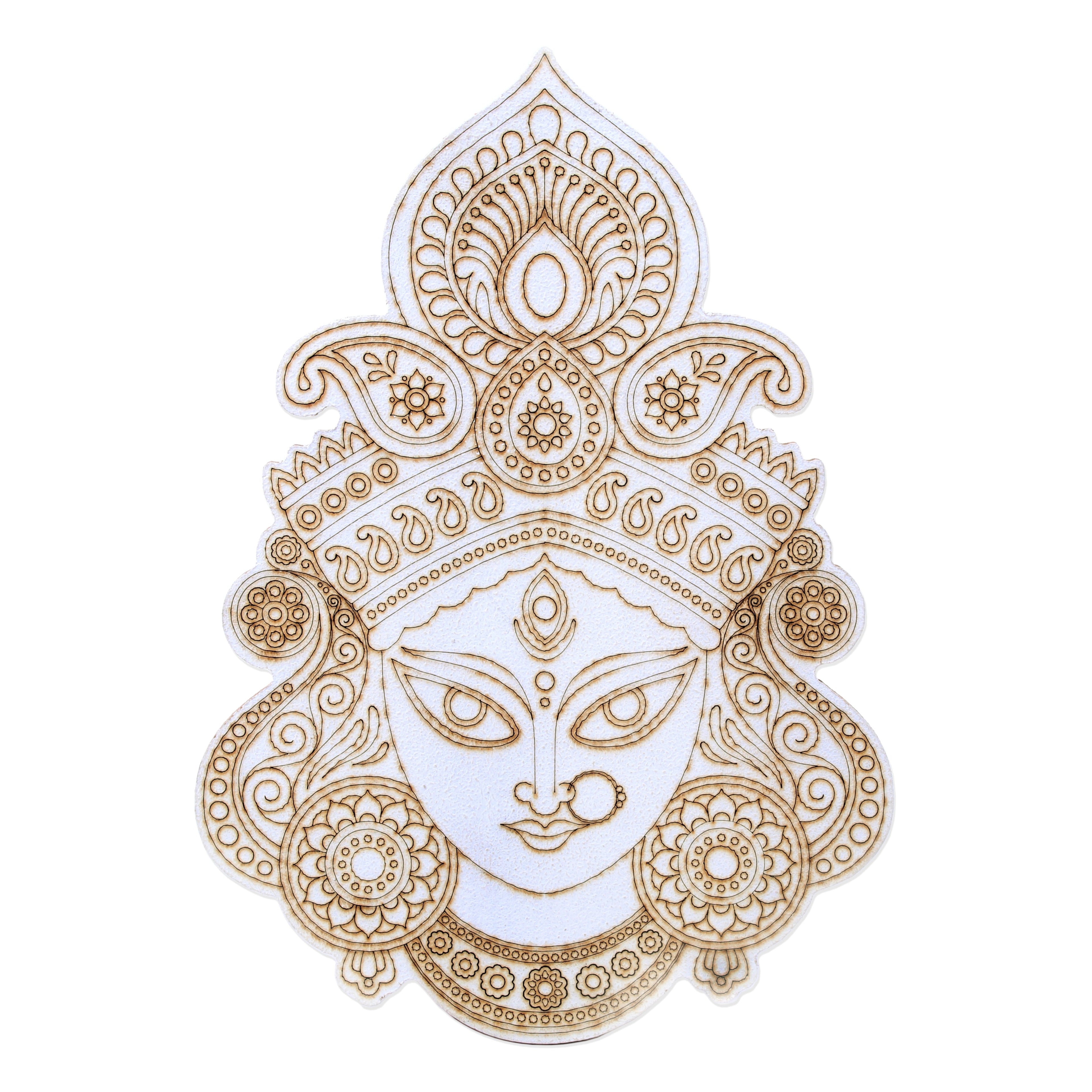 MDF Pre Marked Maa Durga Big with Hanging Sawtooth 10 X 7inch 1pc