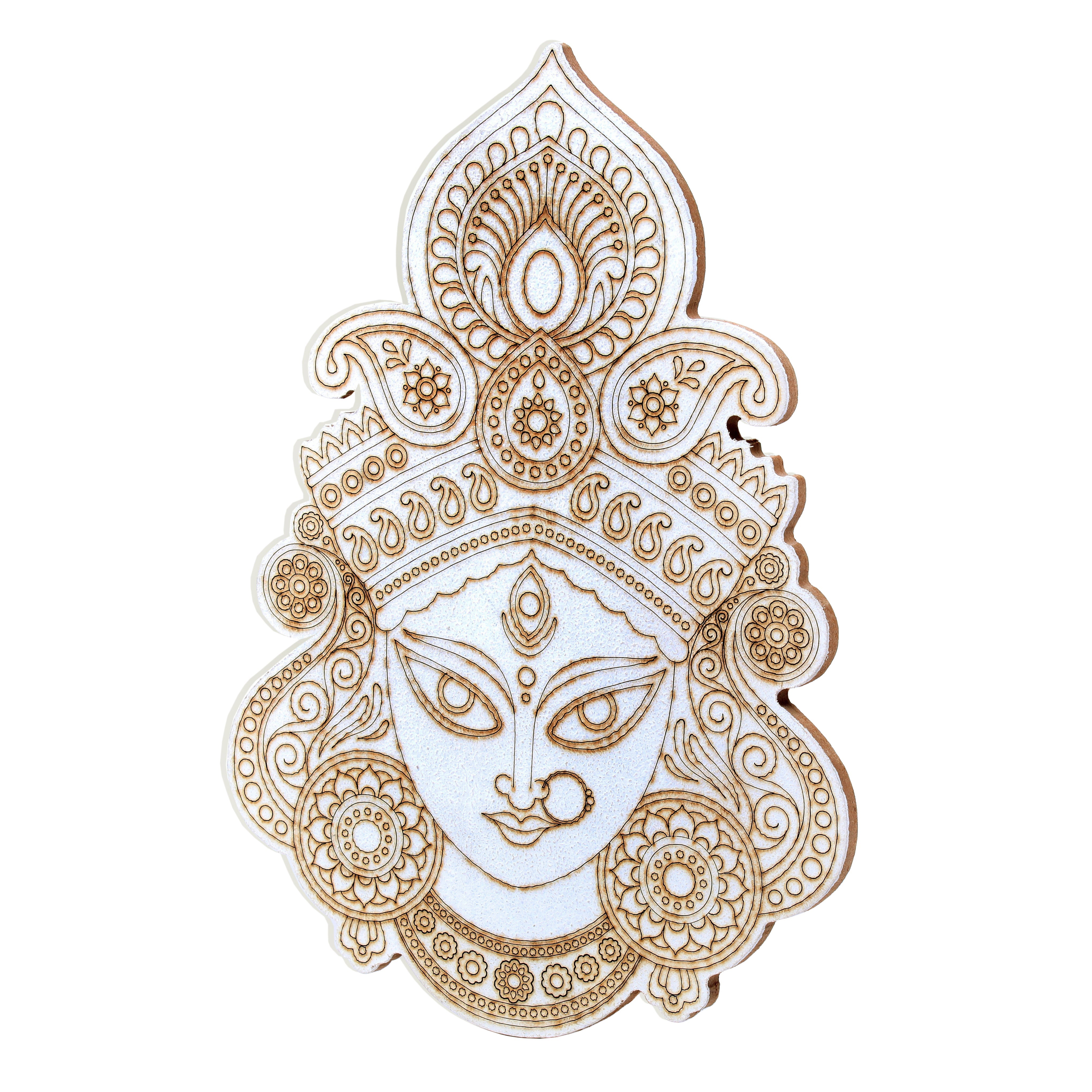 MDF Pre Marked Maa Durga Big with Hanging Sawtooth 10 X 7inch 1pc