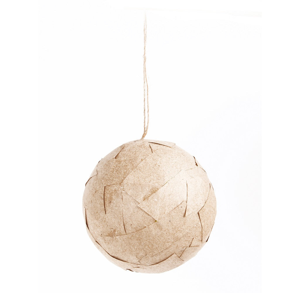 Paper Mache Baubles 5cm dia 6pc