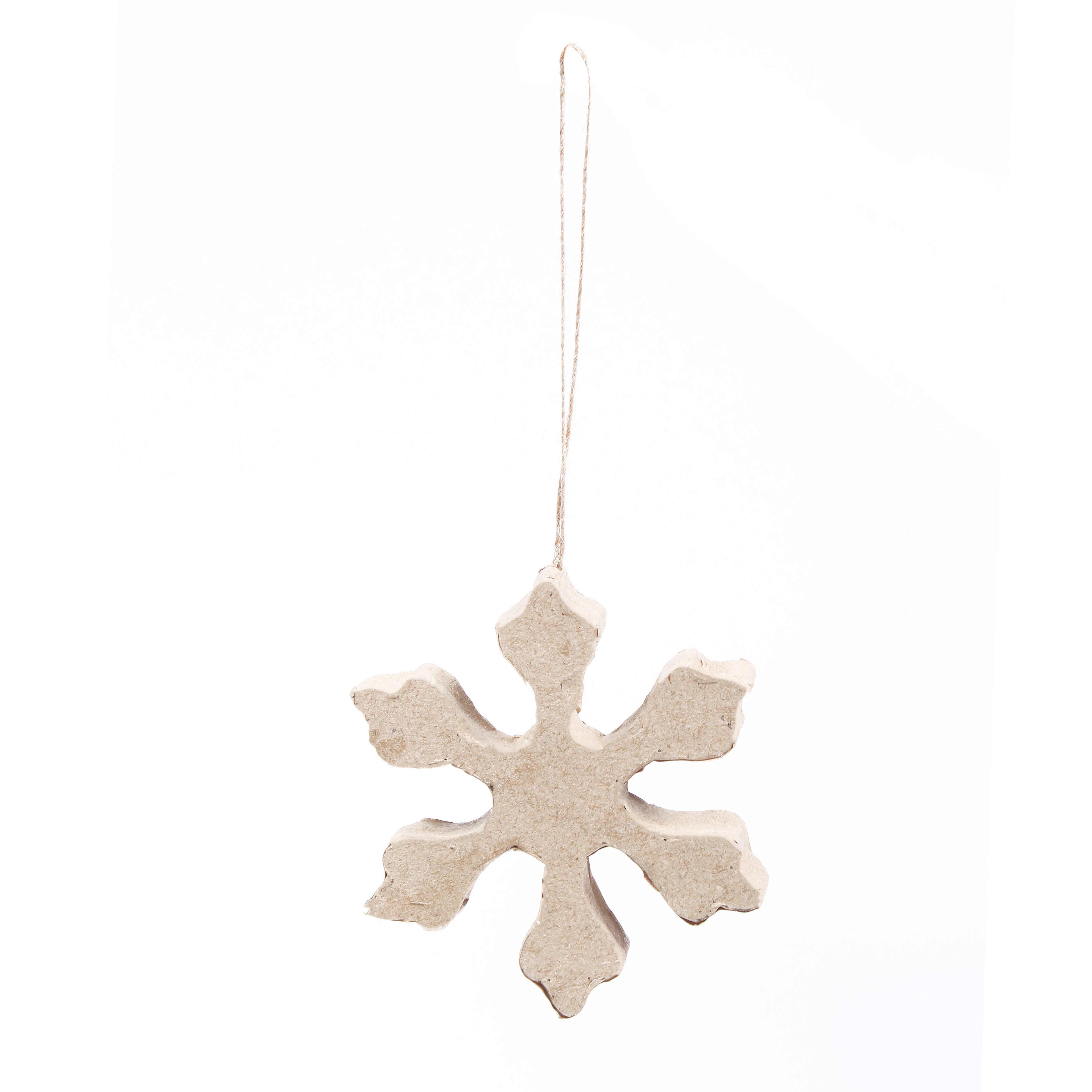 Paper Mache Snowflake 9 x 9 cm 1pc