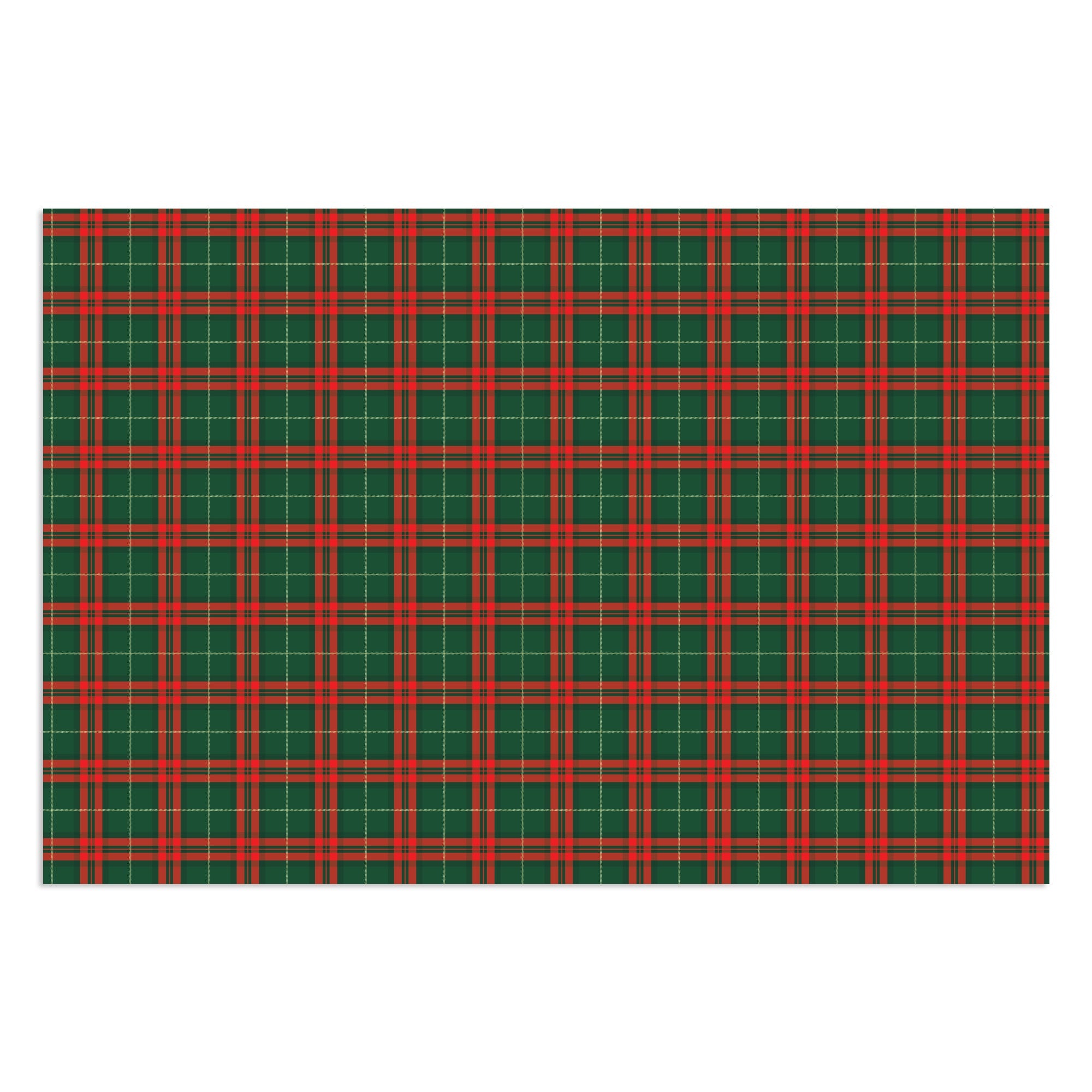 Gift Wraps Tartan Check Festive Hues 20 X 30Inch 1 Sheet