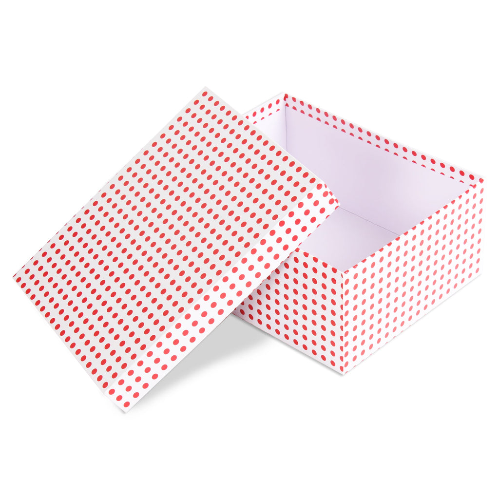 Gift Box Red Polka L25.5 X W20.5 X D11(cm) 1pc