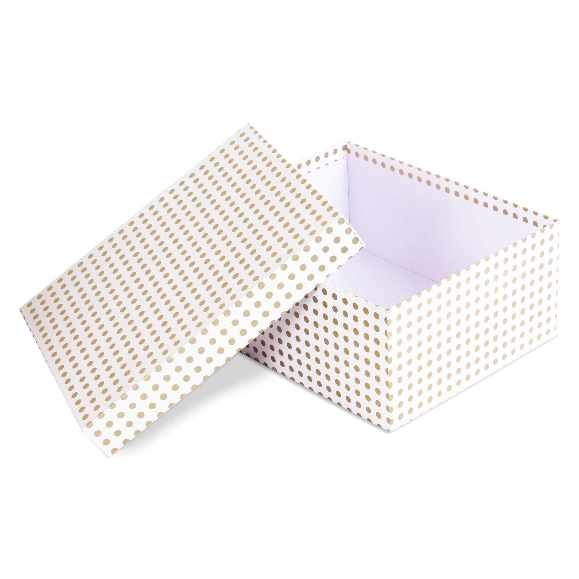 Gift Box Golden Polka L25.5 X W20.5 X D11(cm) 1pc