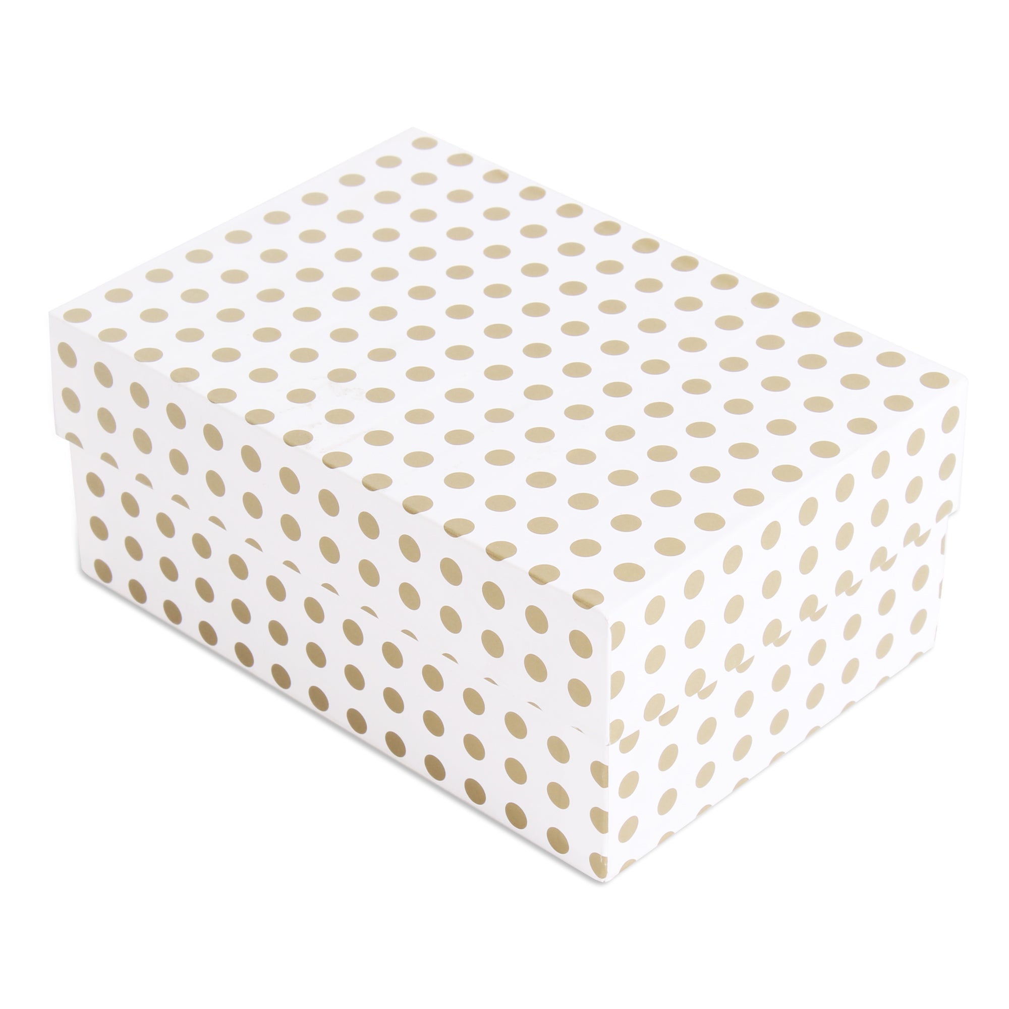 Gift Box Golden Polka L15.5 X W10.5 X D6.5(cm) 1pc