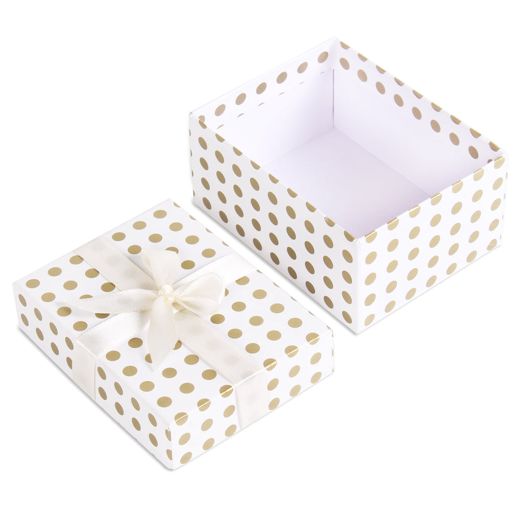 Gift Box Golden Polka L10.5 X W8 X D5.4(cm) 1pc