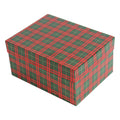 Gift Box Tartan Check Festive Hues L21 X W15.5 X D10.5cm1pc