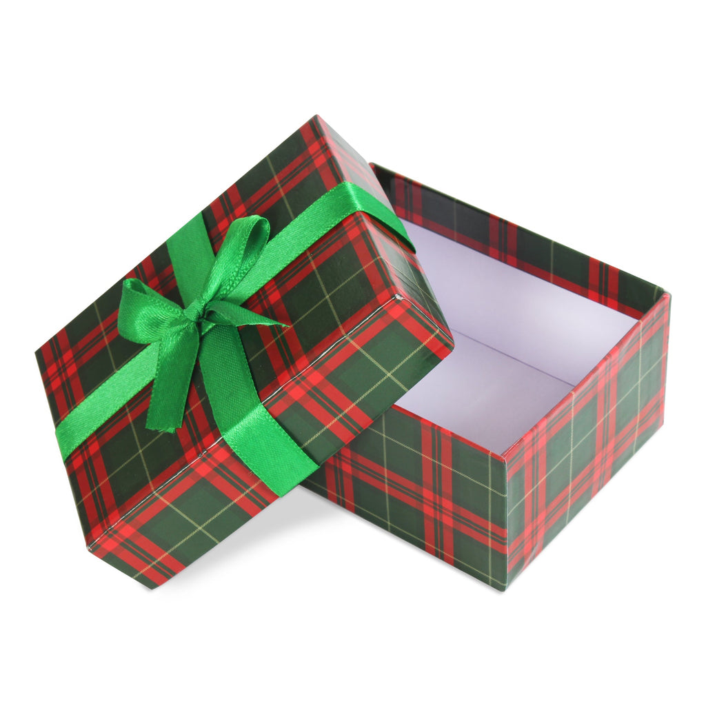 Gift Box Tartan Check Festive Hues L10.5 X W8 X D5.4(cm) 1pc