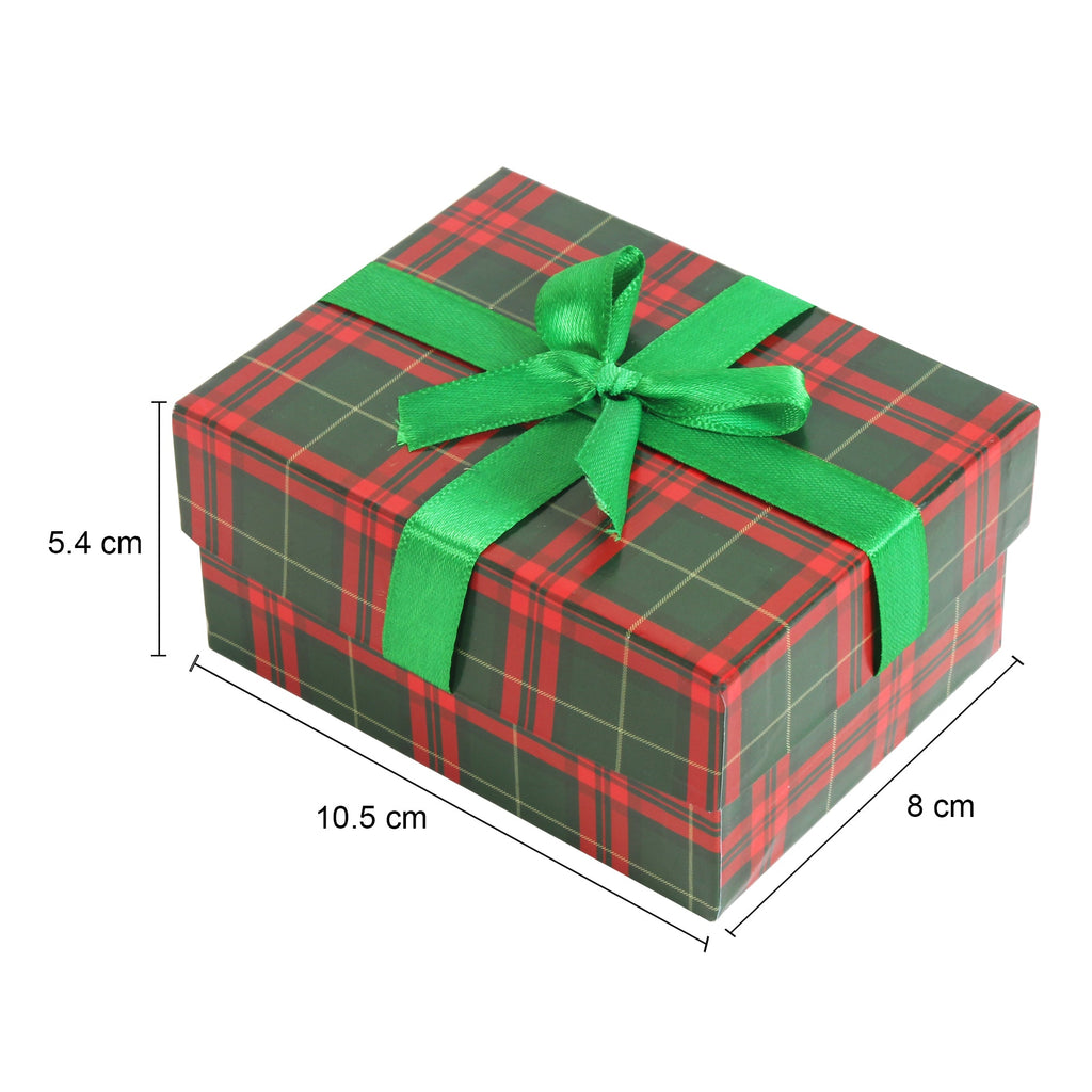 Gift Box Tartan Check Festive Hues L10.5 X W8 X D5.4(cm) 1pc