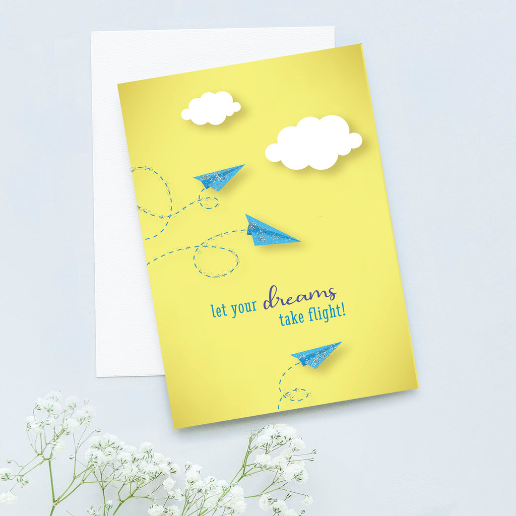 Greeting Card & Envelope Let Your Dreams Take Flight 4 X 6 Inch