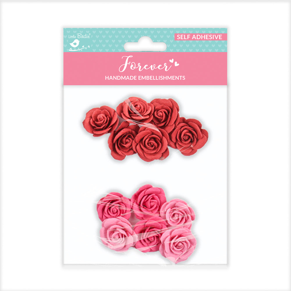 Handmade flowers Rosita Layer Pack 2.5Cm Approx 12Pc