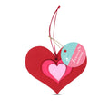 Hanging Layered Heart Red L7.5 X W6.5 2Mm Thick 1Pc