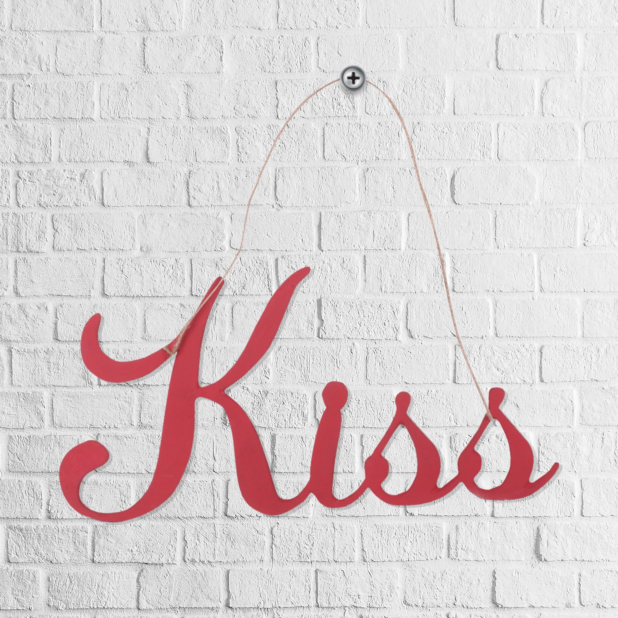 Hanging Decor Kiss L12.5 X W5.5cm 2mm - 1pc