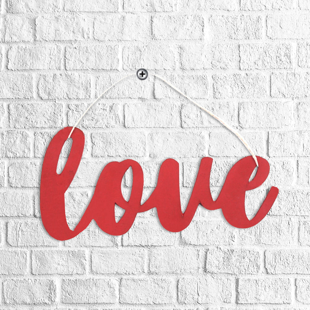Hanging Decor Love L12.5 X W5.5cm 2mm - 1pc