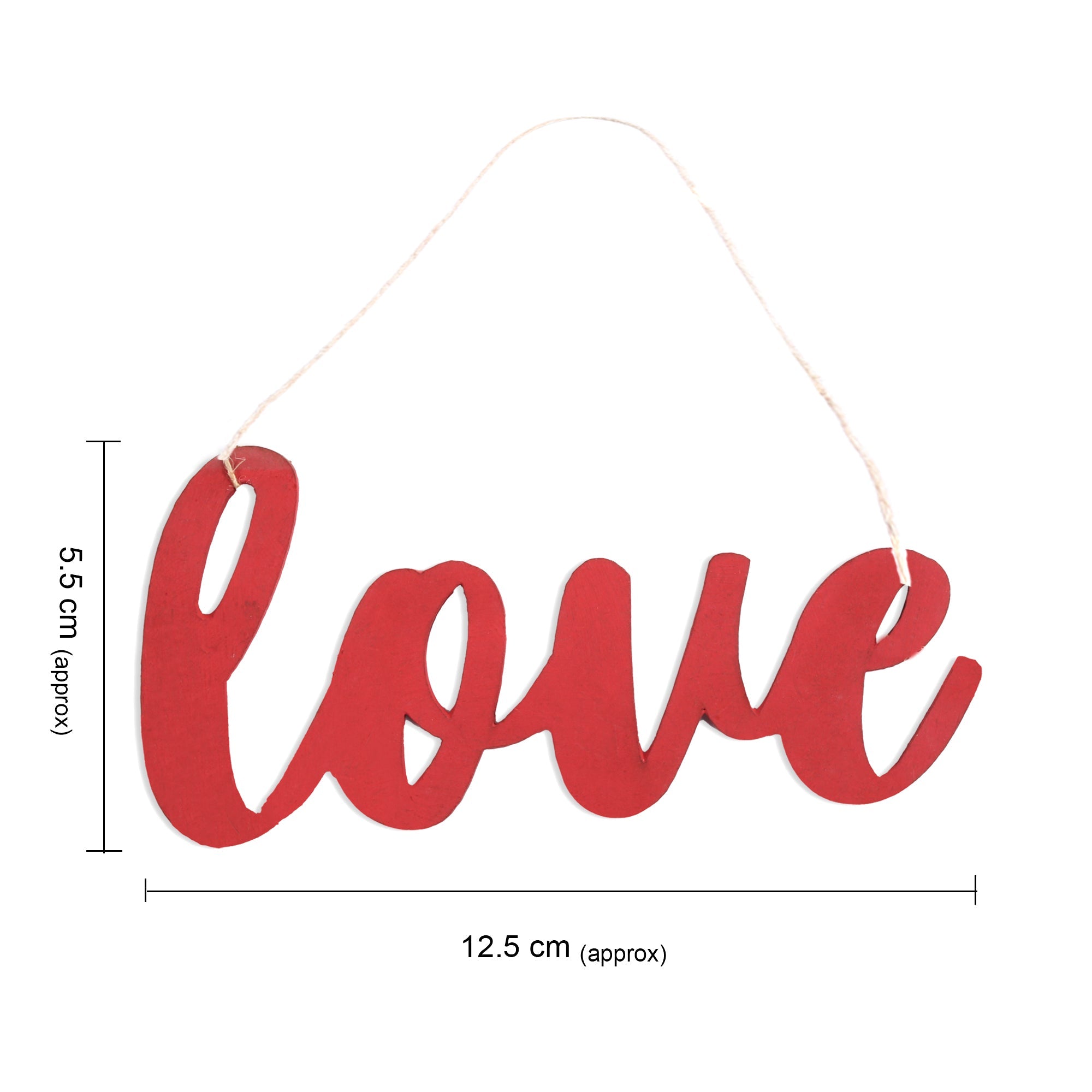 Hanging Decor Love L12.5 X W5.5cm 2mm - 1pc