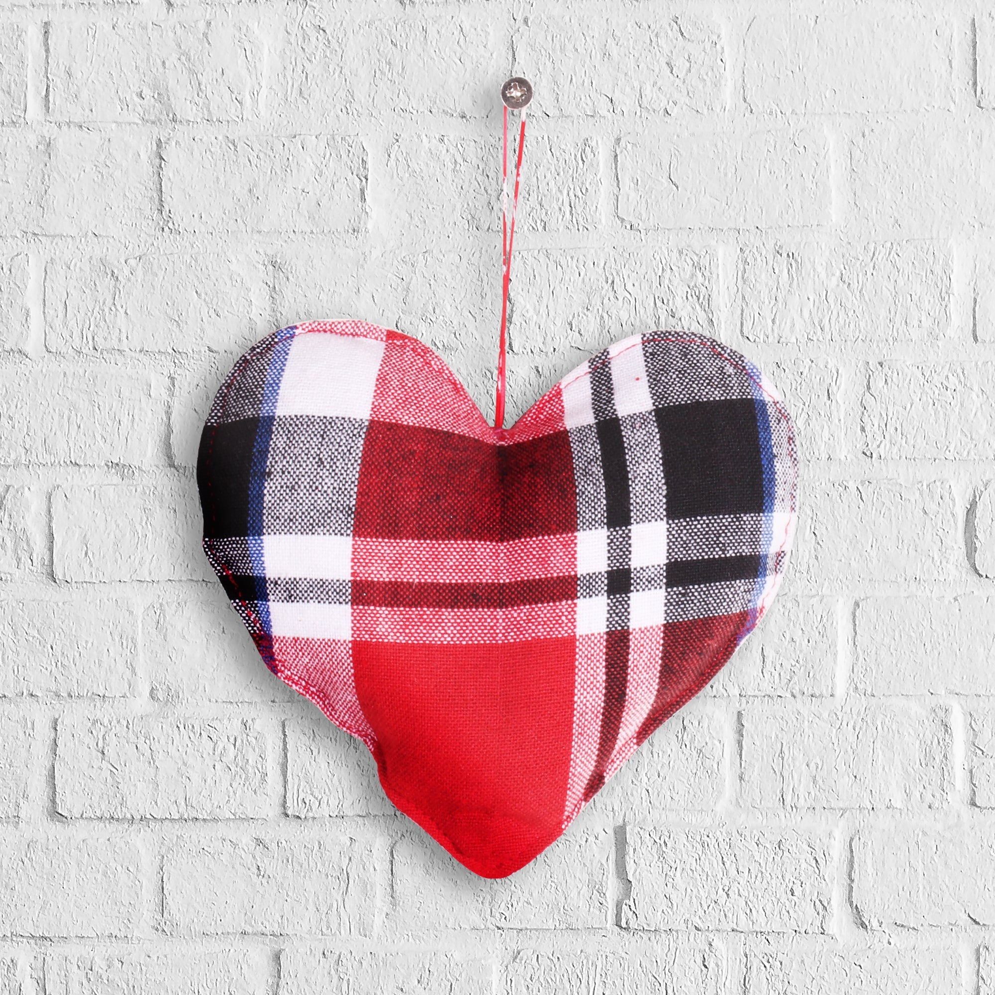 Pupy Hanging Heart Red White & Black L 15 X W 13.5 X D 3Cm Approx 1Pc
