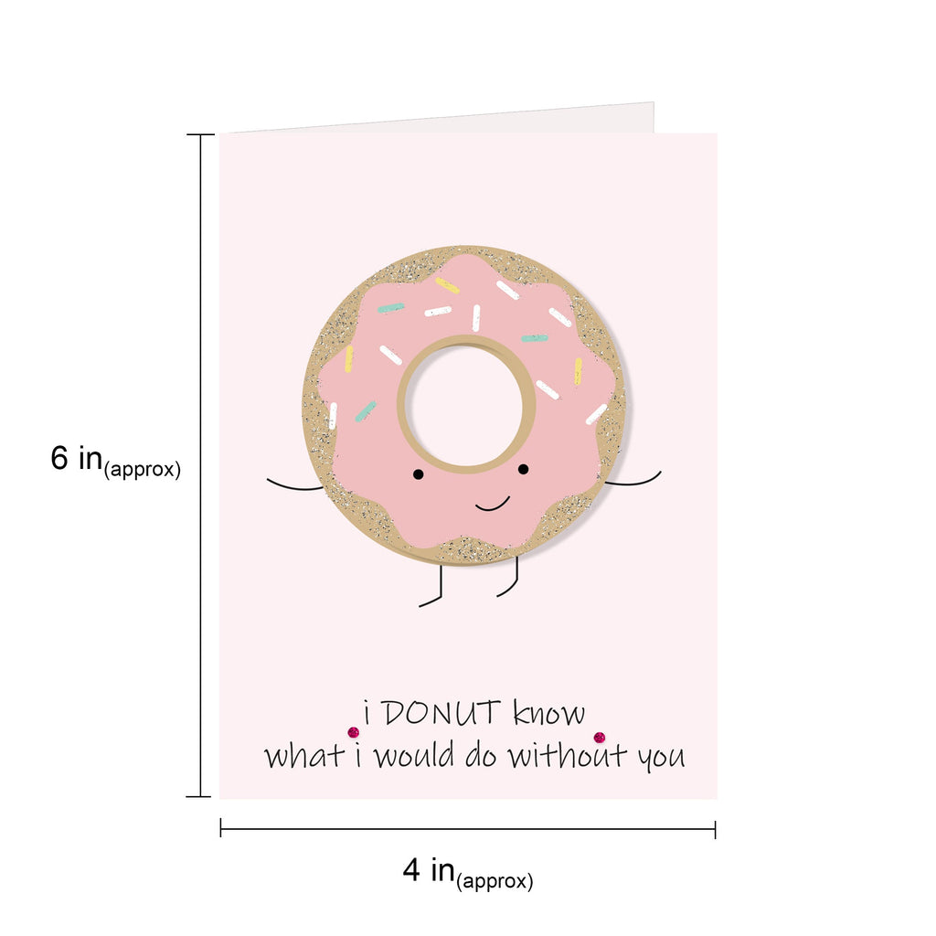 Greeting Card & Envelope Donut Know 4 X 6Inch Approx