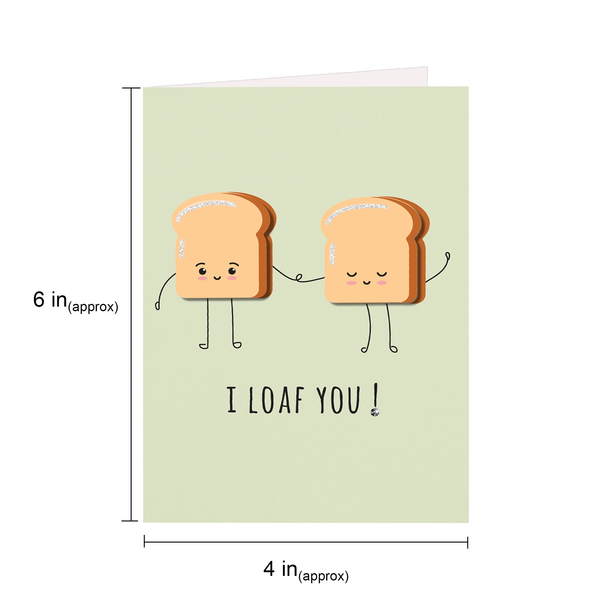 Greeting Card & Envelope Loaf You 4 X 6Inch Approx