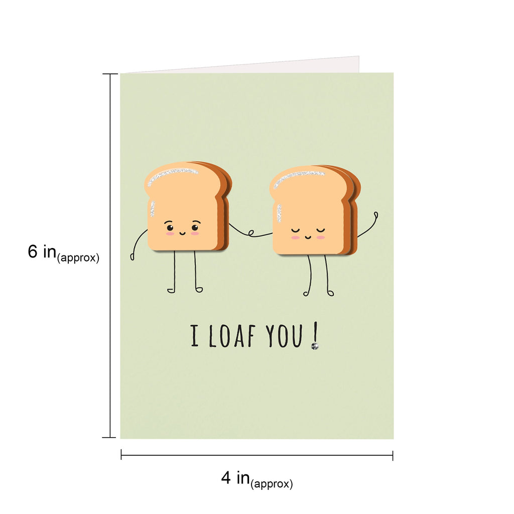 Greeting Card & Envelope Loaf You 4 X 6Inch Approx