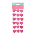 Stickers Heart Shine 2 X 2Cm Approx 18Pc