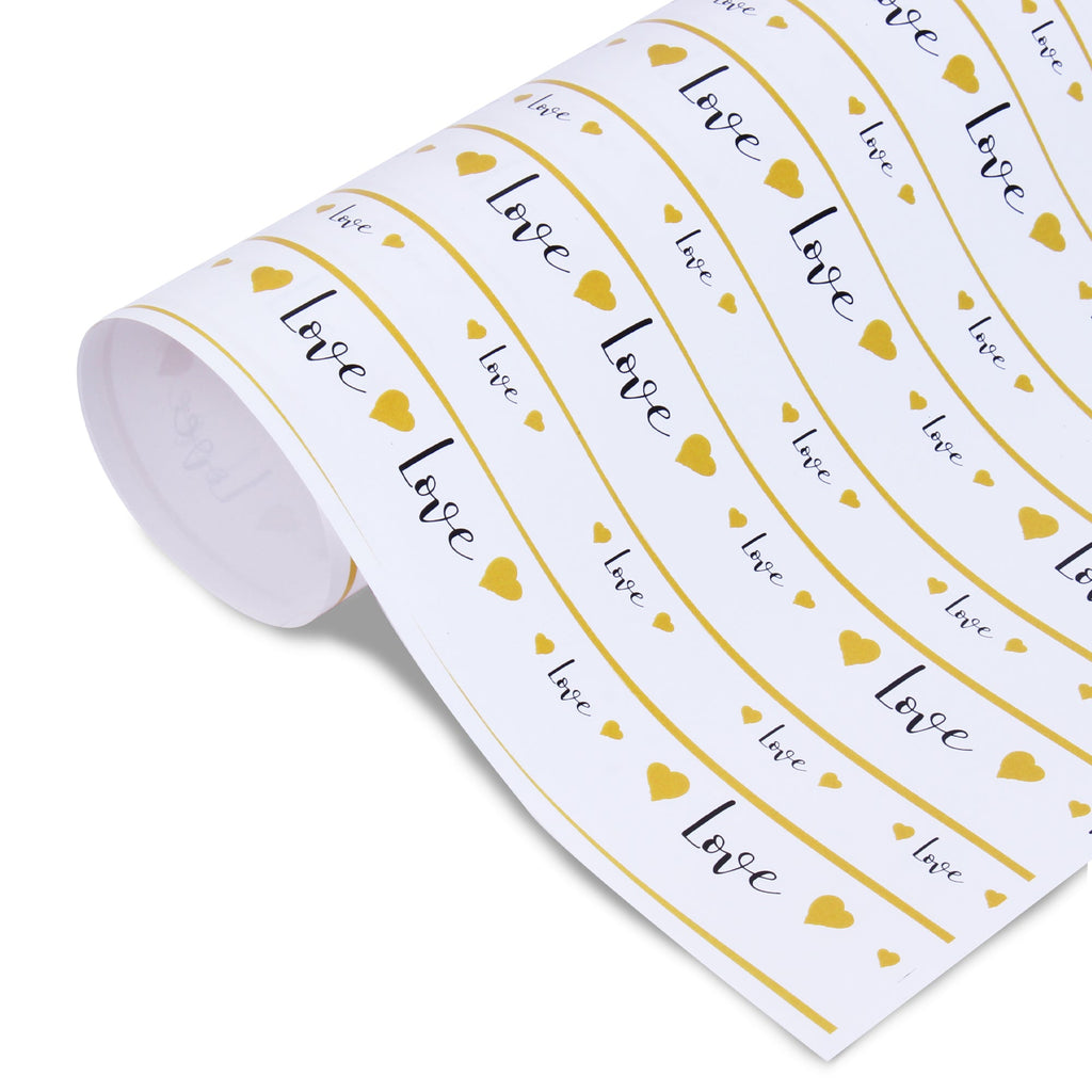 Gift Wraps Warm Love 19 X 29Inch 1Sheet Gol