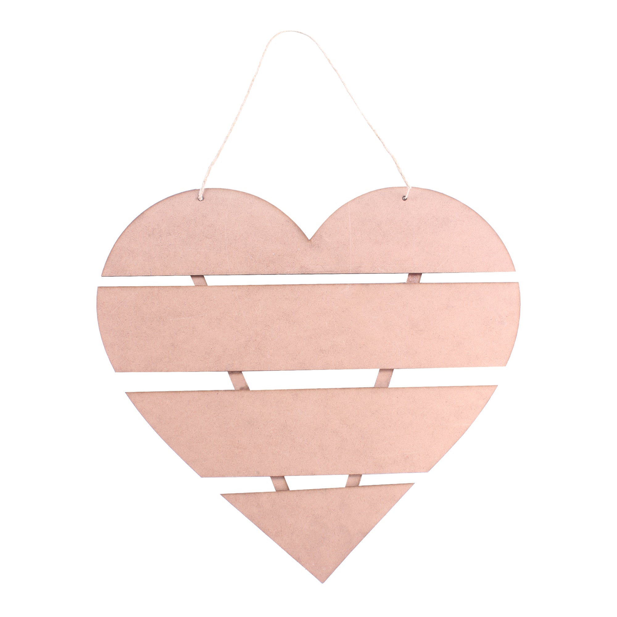 MDF Slatted Heart 30 X 28Cm 2Mm Thick 1Pc Lb