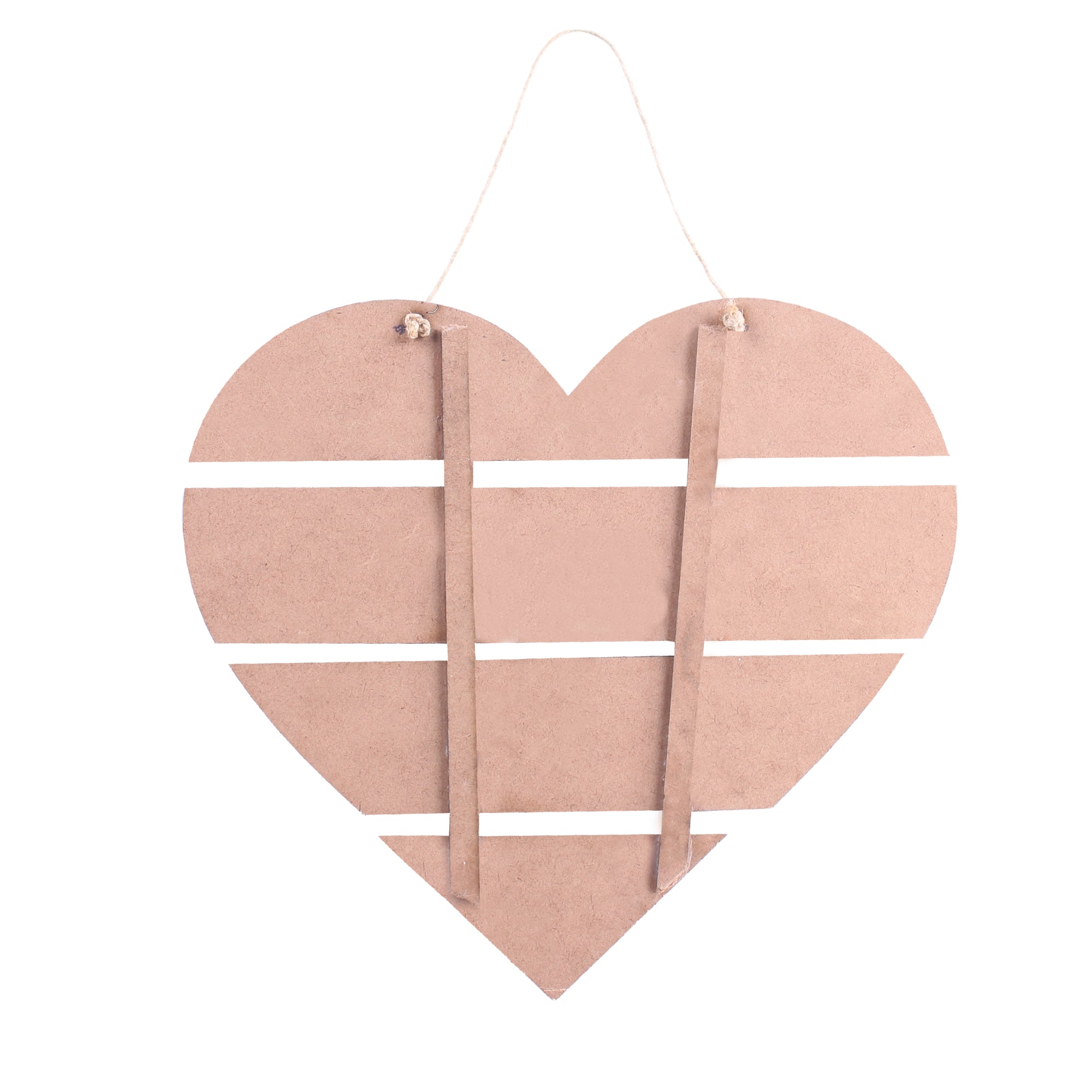 MDF Slatted Heart 20 X 19.5Cm 2Mm Thick 1Pc Lb