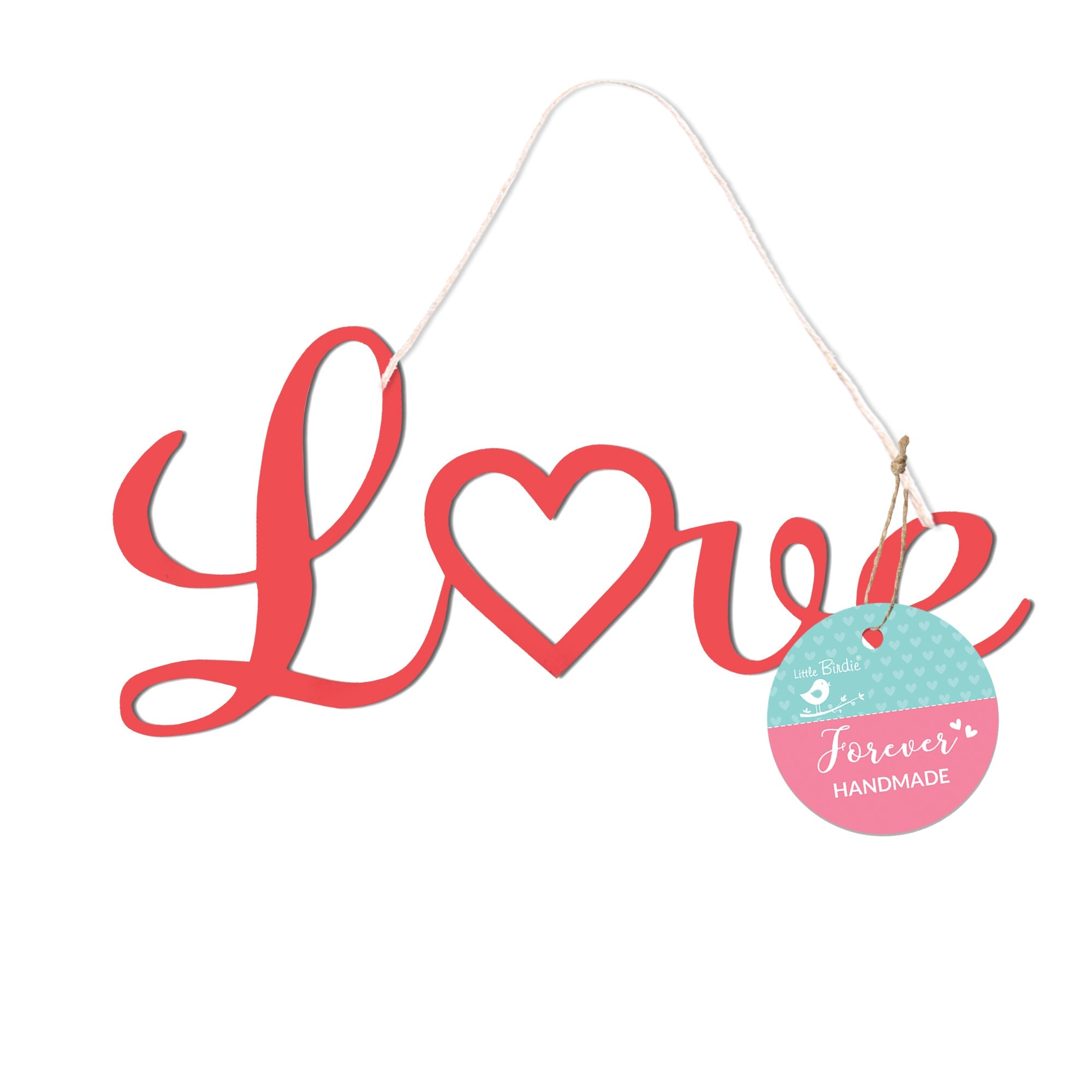 Hanging Decor Love 12.5 X 6.5cm 2mm - 1pc