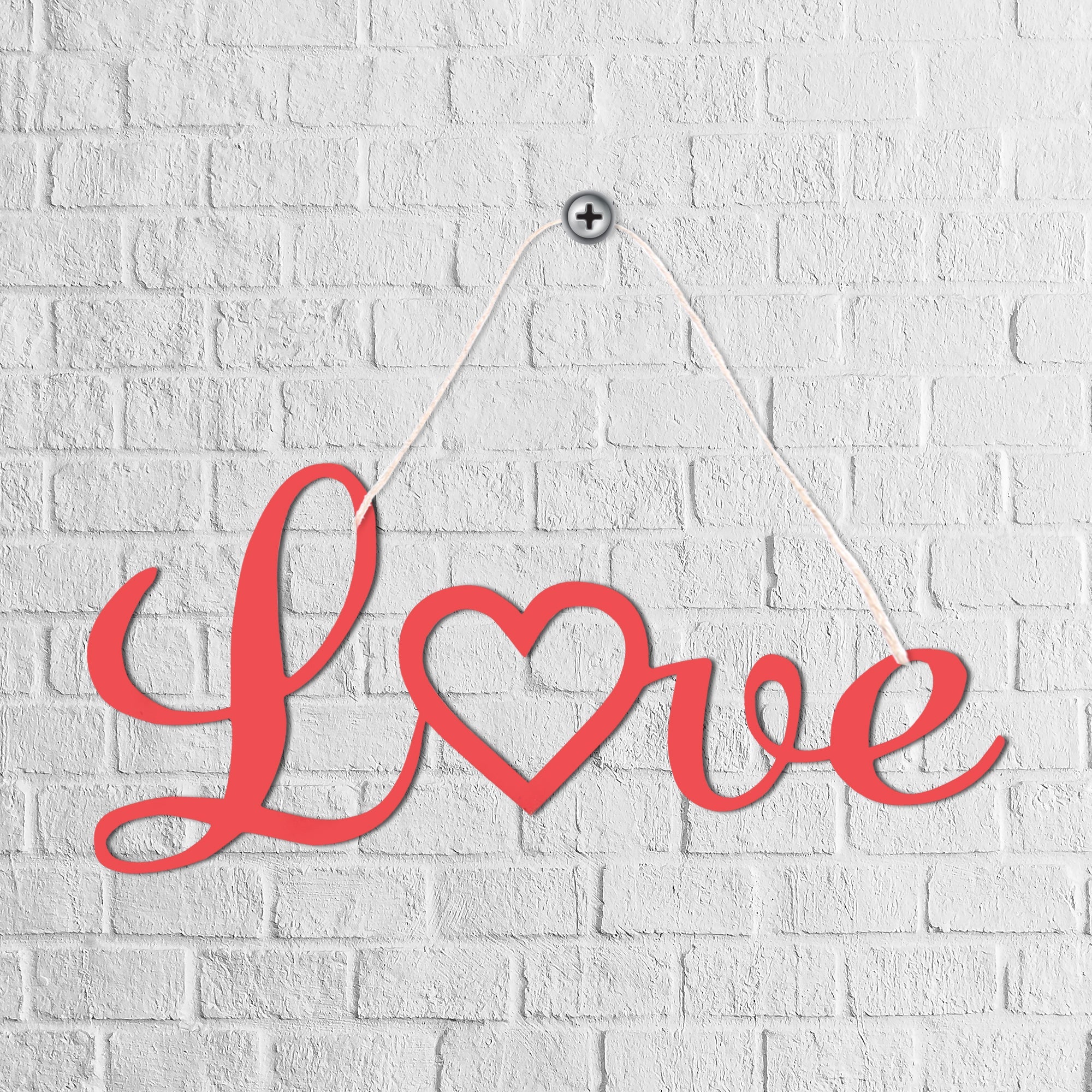 Hanging Decor Love 12.5 X 6.5cm 2mm - 1pc