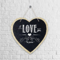 Hanging Chalkboard - Message From The Heart 10.25 X 10.25Inch 5.5Mm 1Pc