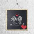 Hanging Chalkboard - Love Talks 12 X 12Inch 5.5Mm 1Pc