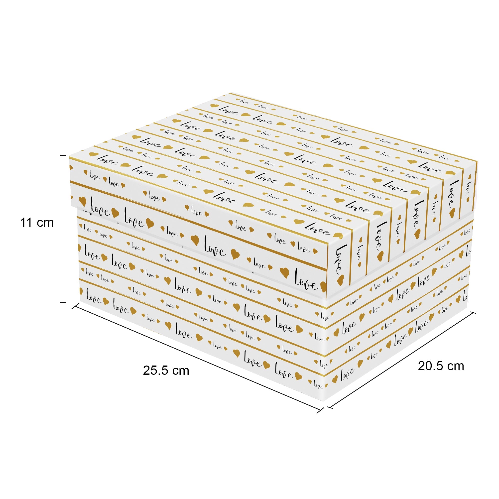 Gift Box Warm Love L25.5 X W20.5 X D11(cm)  1pc