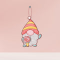 Gnome Hanging Flowers For You - W6.5 X H10Cm 2Mm 1Pc