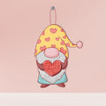 Gnome Hanging My Love - W7.5 X H10Cm 2Mm 1Pc