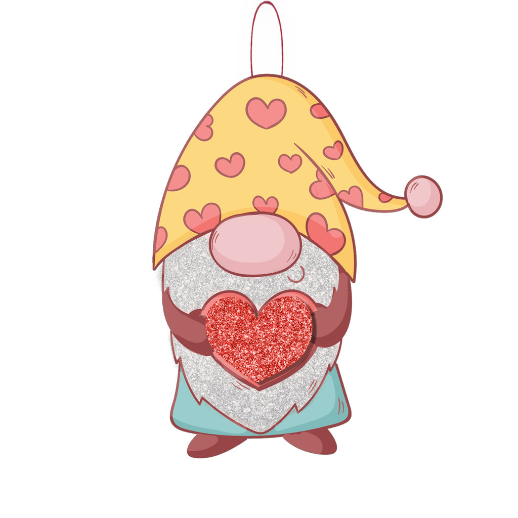Gnome Hanging My Love - W7.5 X H10Cm 2Mm 1Pc