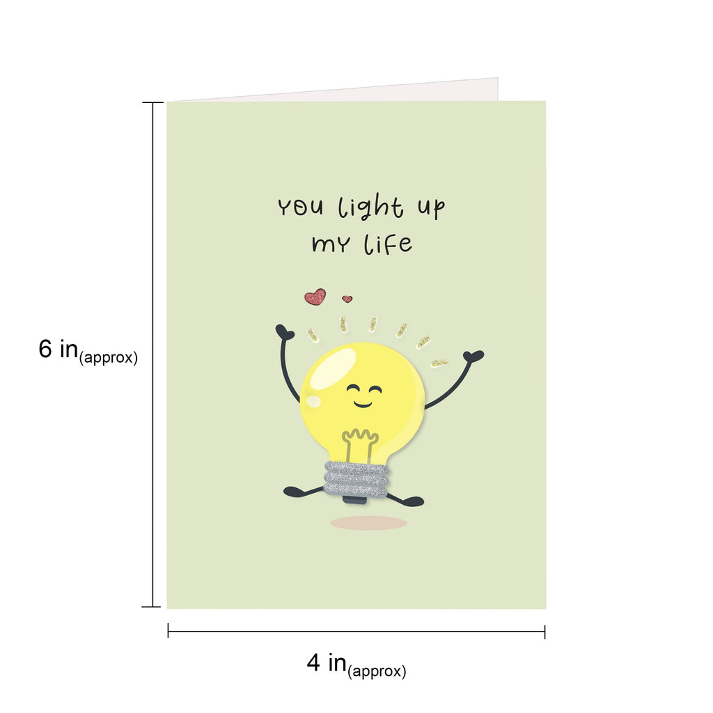 Greeting Card & Envelope Light Of My Life 4 X 6Inch Approx