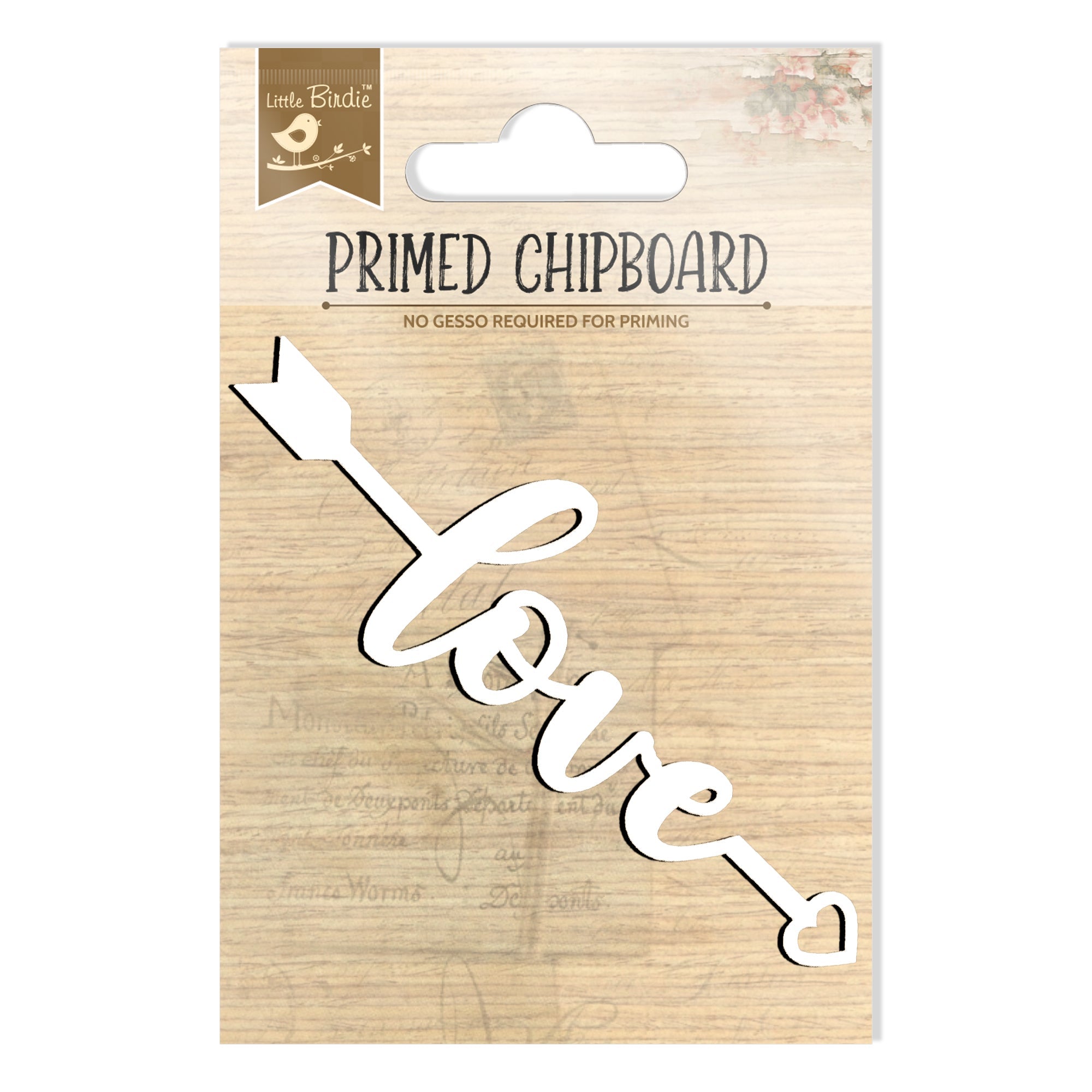 Primed Chipboard Love Struck L 10.75 X W 3.5Cm 1Pc