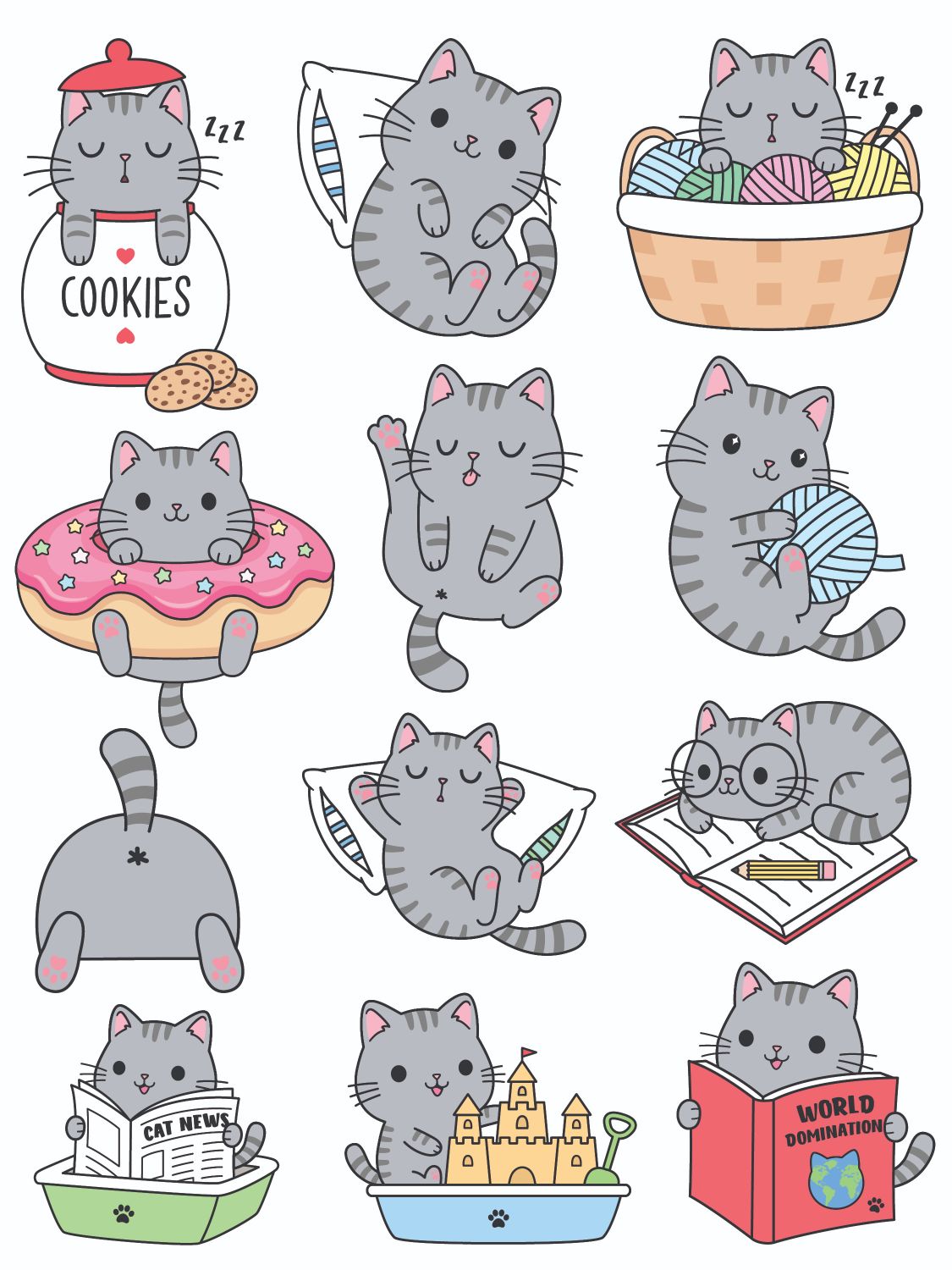 Deco Transfer Sheet A Cat`S Life 10inch X 7.5inch 1pc