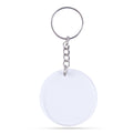 Acrylic Key Chain Round 5Cm Dia Approx 3.7Mm Thick 4 Pc