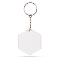 Acrylic Key Chain Hexagon L 5.8Cm X W 5Cm 3.7Mm Thick 4 Pc