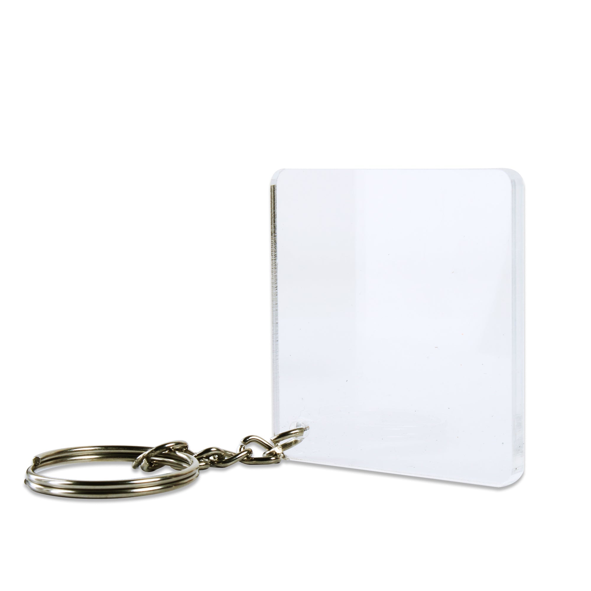 Acrylic Key Chain Square L 5 X W 5Cm 3.7Mm Thick 4 Pc
