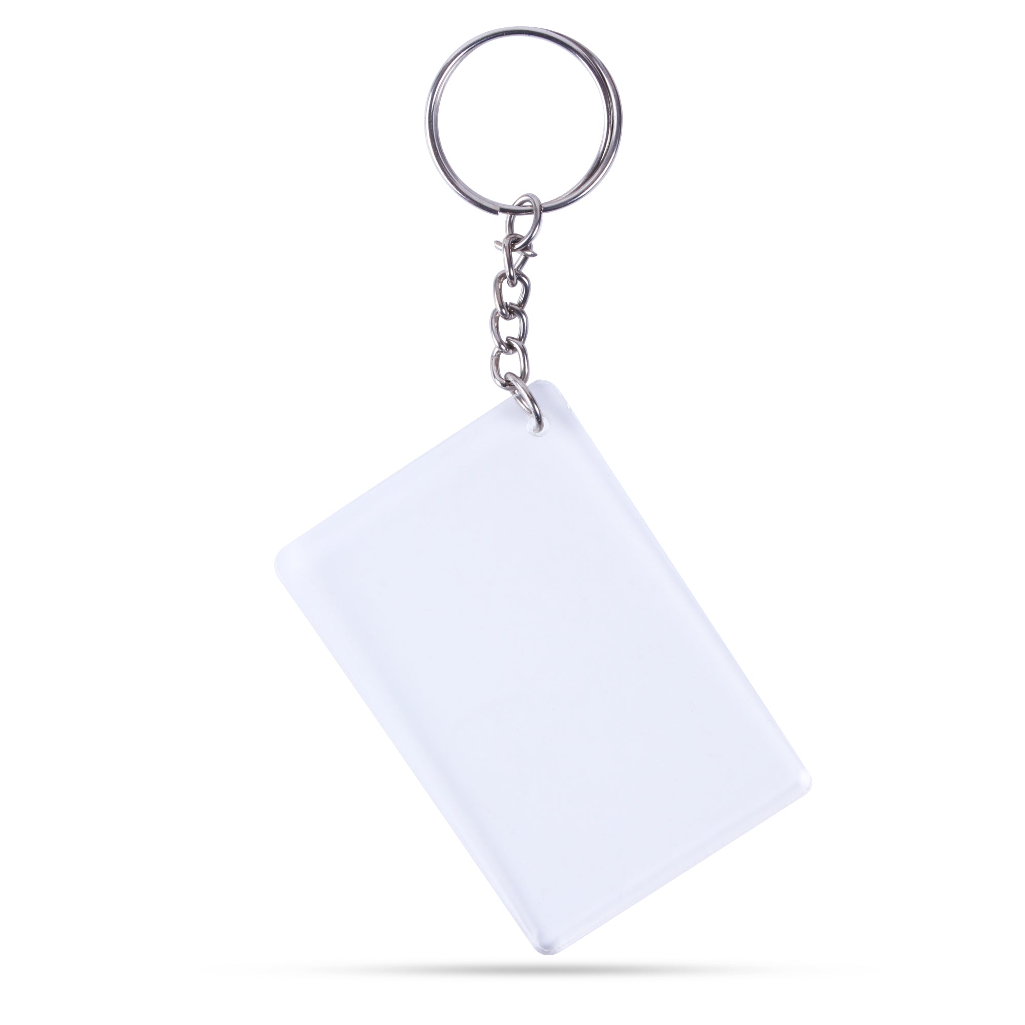 Acrylic Key Chain Rectangle L 7.5 X W 5Cm 3.7Mm Thick 4 Pc