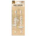 Primed Chipboard Hugs Forever 11 X 2.75Cm 2Pc